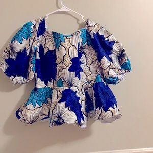 Female African peplum Top Size 6 (US)